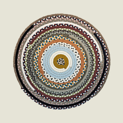 Braided Cotton Round Placemats | Upcycled | Handcrafted in Portugal