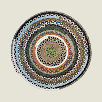 Braided Cotton Round Placemats | Upcycled | Handcrafted in Portugal
