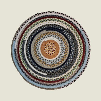 Braided Cotton Round Placemats | Upcycled | Handcrafted in Portugal