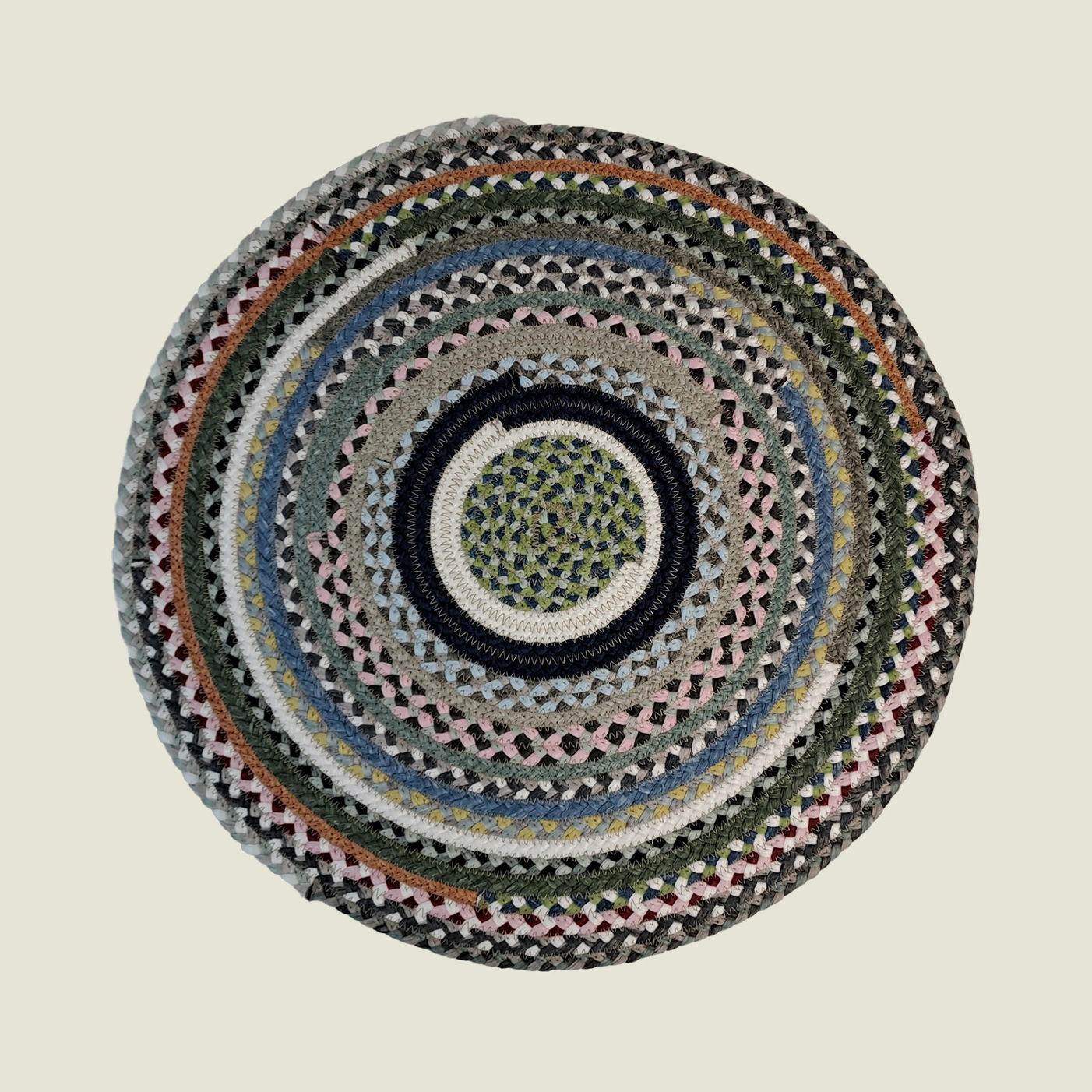 Braided Cotton Round Placemats | Upcycled | Handcrafted in Portugal
