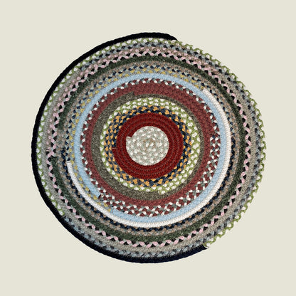 Braided Cotton Round Placemats | Upcycled | Handcrafted in Portugal