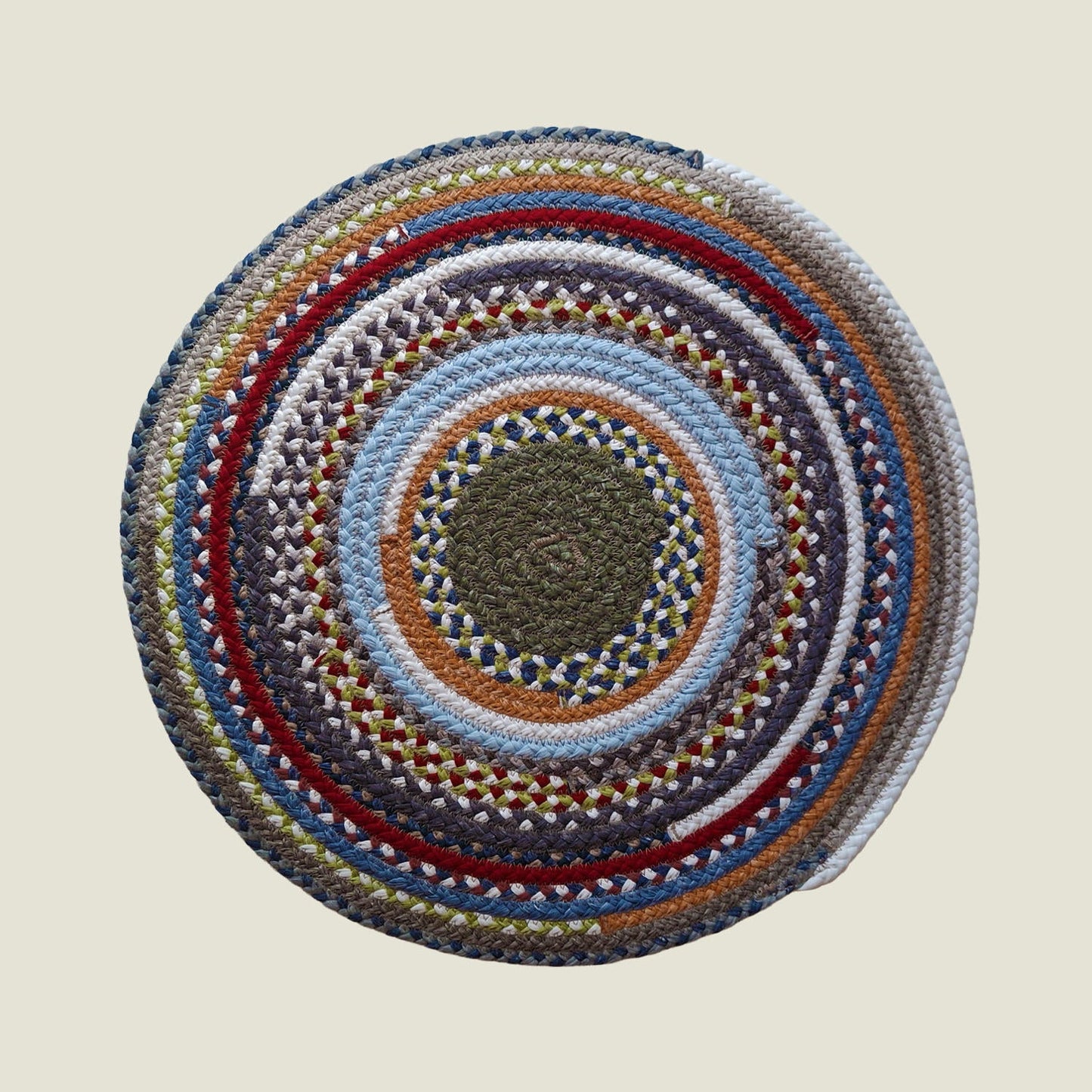 Braided Cotton Round Placemats | Upcycled | Handcrafted in Portugal