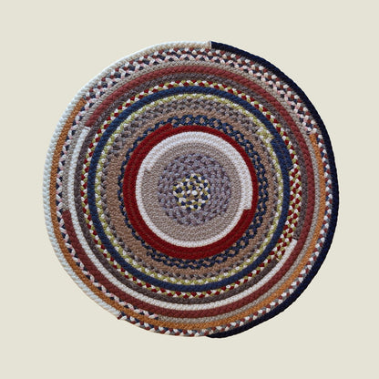 Braided Cotton Round Placemats | Upcycled | Handcrafted in Portugal
