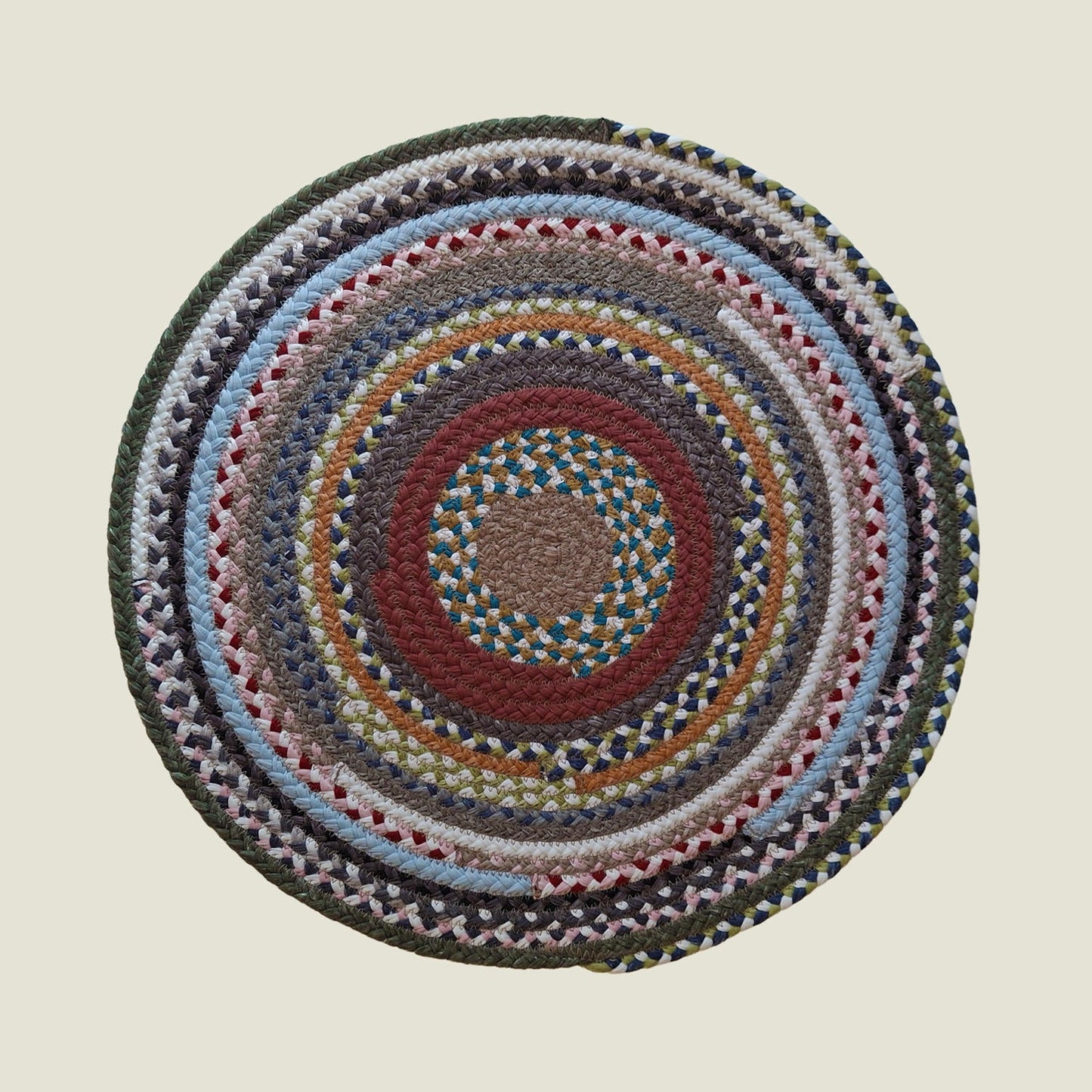 Braided Cotton Round Placemats | Upcycled | Handcrafted in Portugal