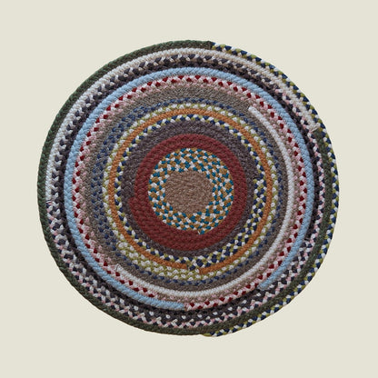 Braided Cotton Round Placemats | Upcycled | Handcrafted in Portugal