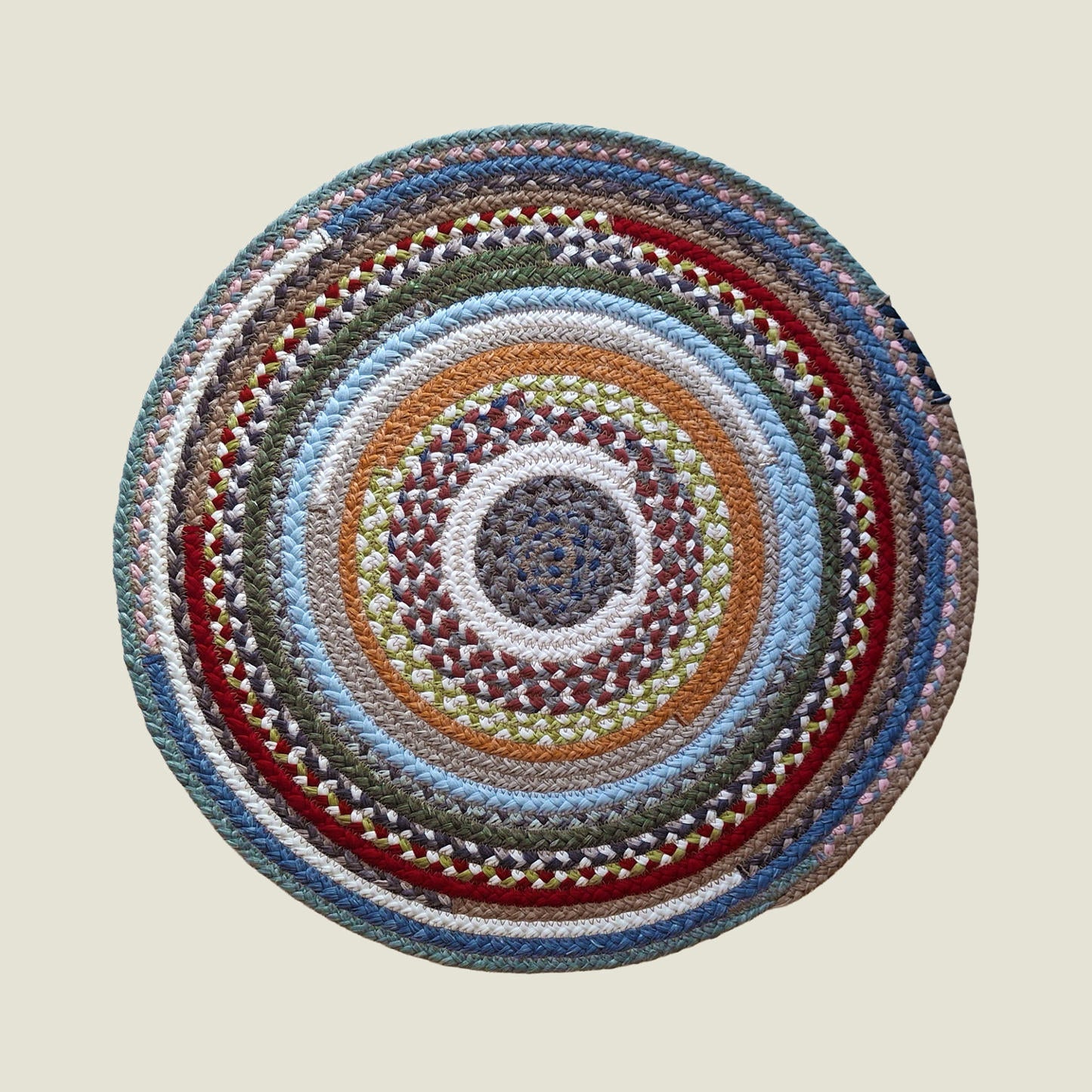 Braided Cotton Round Placemats | Upcycled | Handcrafted in Portugal