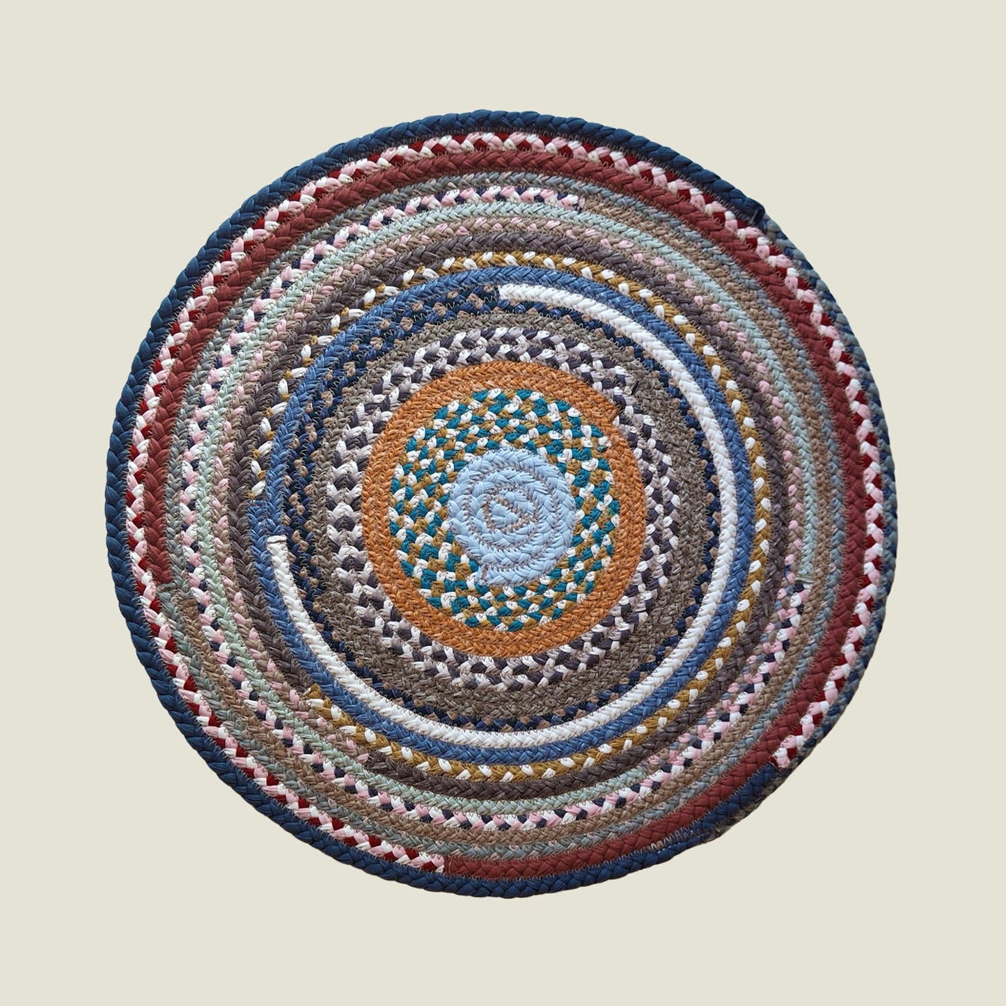 Braided Cotton Round Placemats | Upcycled | Handcrafted in Portugal