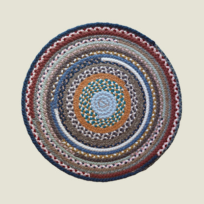 Braided Cotton Round Placemats | Upcycled | Handcrafted in Portugal