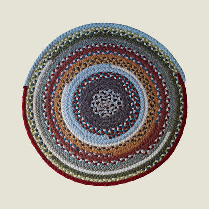 Braided Cotton Round Placemats | Upcycled | Handcrafted in Portugal