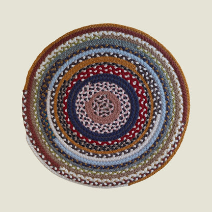Braided Cotton Round Placemats | Upcycled | Handcrafted in Portugal