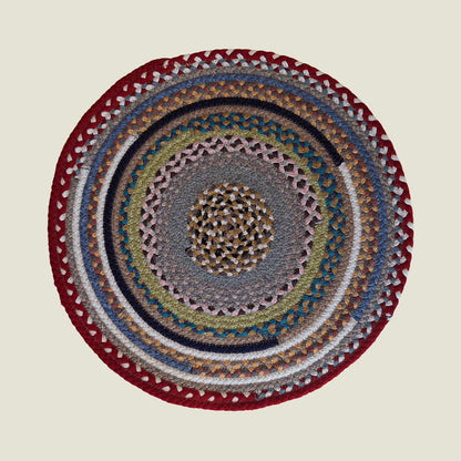 Braided Cotton Round Placemats | Upcycled | Handcrafted in Portugal