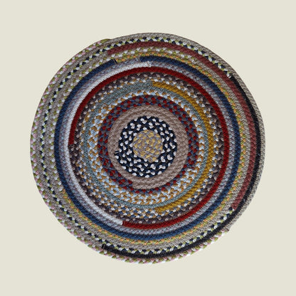 Braided Cotton Round Placemats | Upcycled | Handcrafted in Portugal