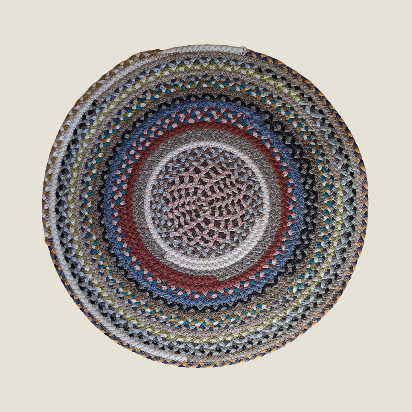 Braided Cotton Round Placemats | Upcycled | Handcrafted in Portugal