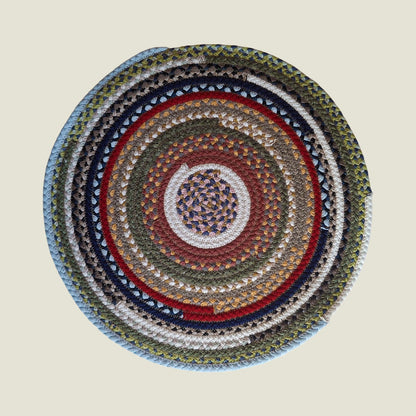 Braided Cotton Round Placemats | Upcycled | Handcrafted in Portugal
