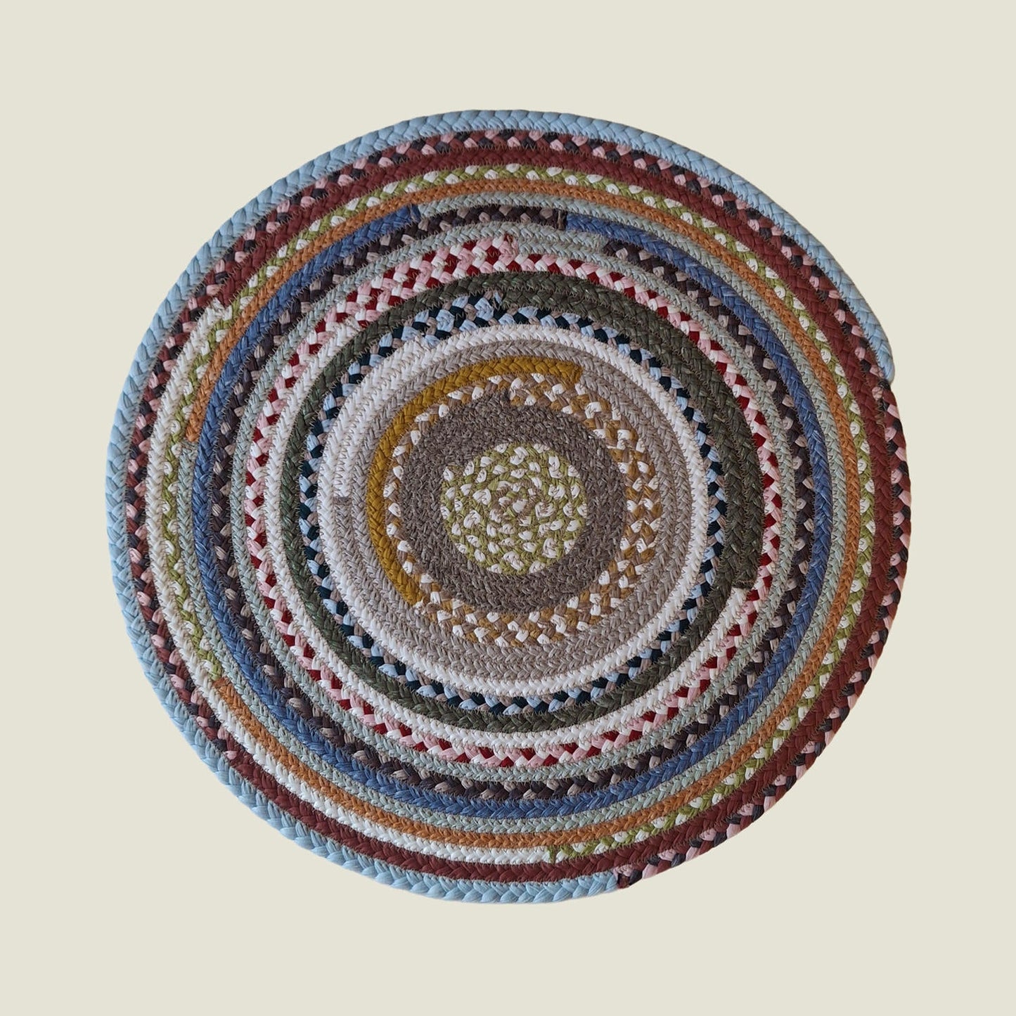Braided Cotton Round Placemats | Upcycled | Handcrafted in Portugal