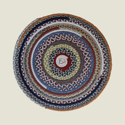Braided Cotton Round Placemats | Upcycled | Handcrafted in Portugal