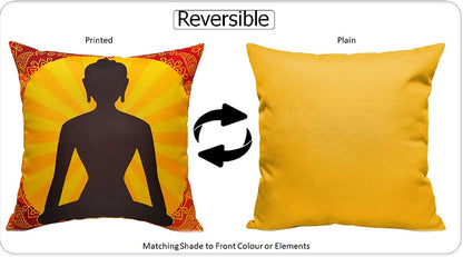 Buddha Outdoor Indoor Waterproof Cushions Durable Breathable Polyester Throw Pillows for Garden Patio Beach Comfort and Decor 43 x 43 cm by OLIVIA ROCCO