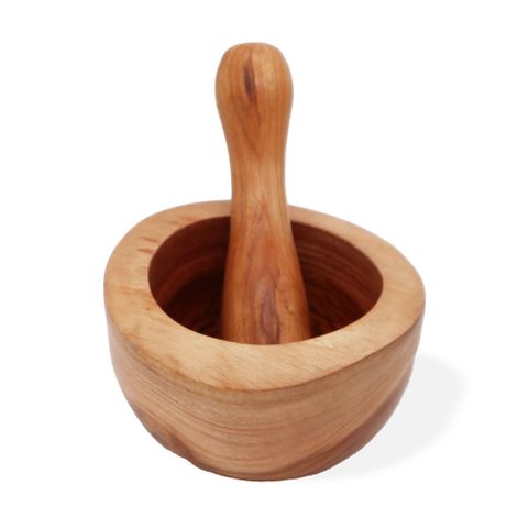 Ergo Teak Mortar & Pestle - Large