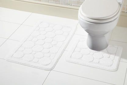 Cali Bath Mat Set Luxury Super Soft Non-Slip Ultra Absorbent Bathroom Mats in Multiple Colours and Sizes for Comfort and Safety by OLIVIA ROCCO