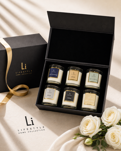 Lifestyle Home Collection Soy Candle Discovery Set of 6