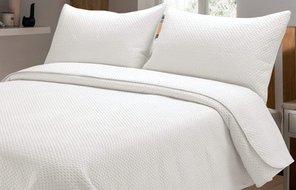 Capri Embossed Luxury Bedspread Set with Quilted Throw & Duvet Elegant Premium Bedding with Matching Pillow Shams Multiple Colours for Home Decor & Gifts by OLIVIA ROCCO