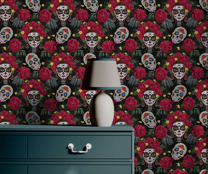 Bobbi Beck Catrina Day of the Dead Wallpaper
