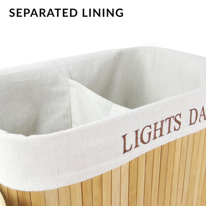 Light & Dark Bamboo Laundry Hamper Basket – M&W