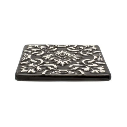 Portuguese Azulejo Ceramic Coasters | Black & White | Set of 2