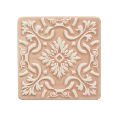 Portuguese Azulejo Ceramic Coasters | Pink | Set of 2