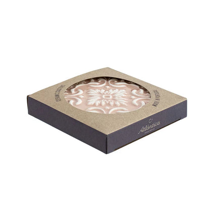 Portuguese Azulejo Ceramic Coasters | Pink | Set of 2