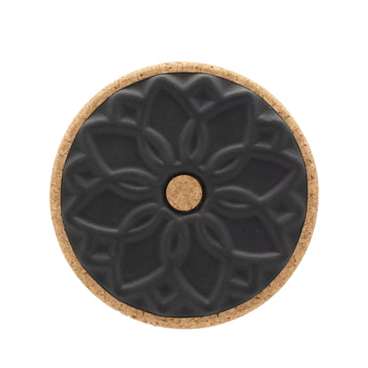 Portuguese Ceramic Trivet Elvira | Black | Azulejo Design