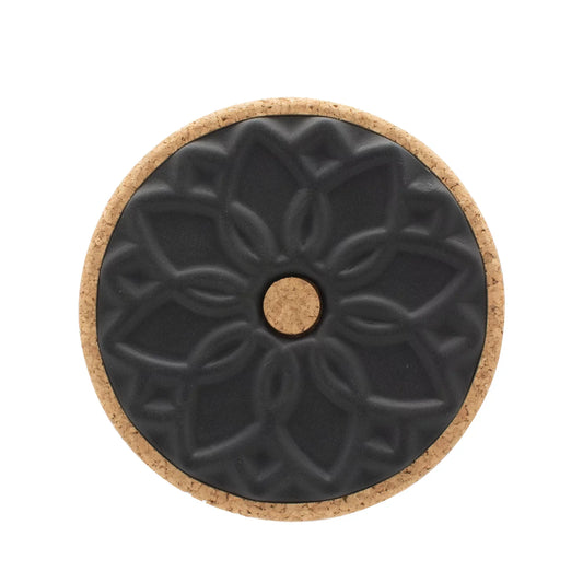 Portuguese Ceramic Trivet Elvira | Black | Azulejo Design