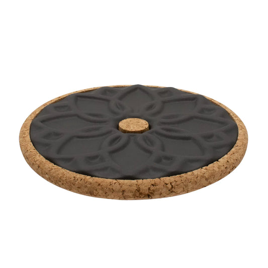 Portuguese Ceramic Trivet Elvira | Black | Azulejo Design