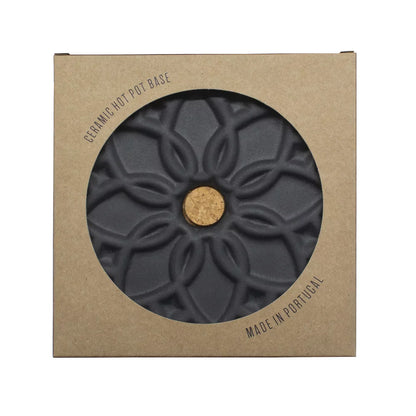 Portuguese Ceramic Trivet Elvira | Black | Azulejo Design