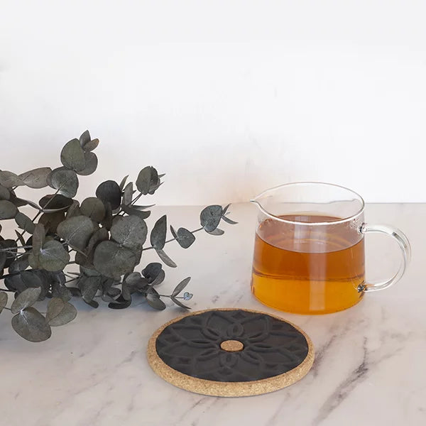 Portuguese Ceramic Trivet Elvira | Black | Azulejo Design