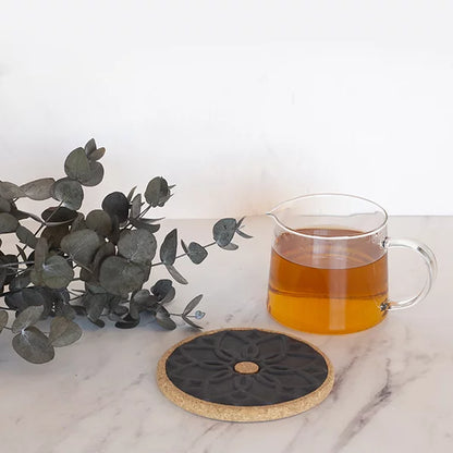 Portuguese Ceramic Trivet Elvira | Black | Azulejo Design