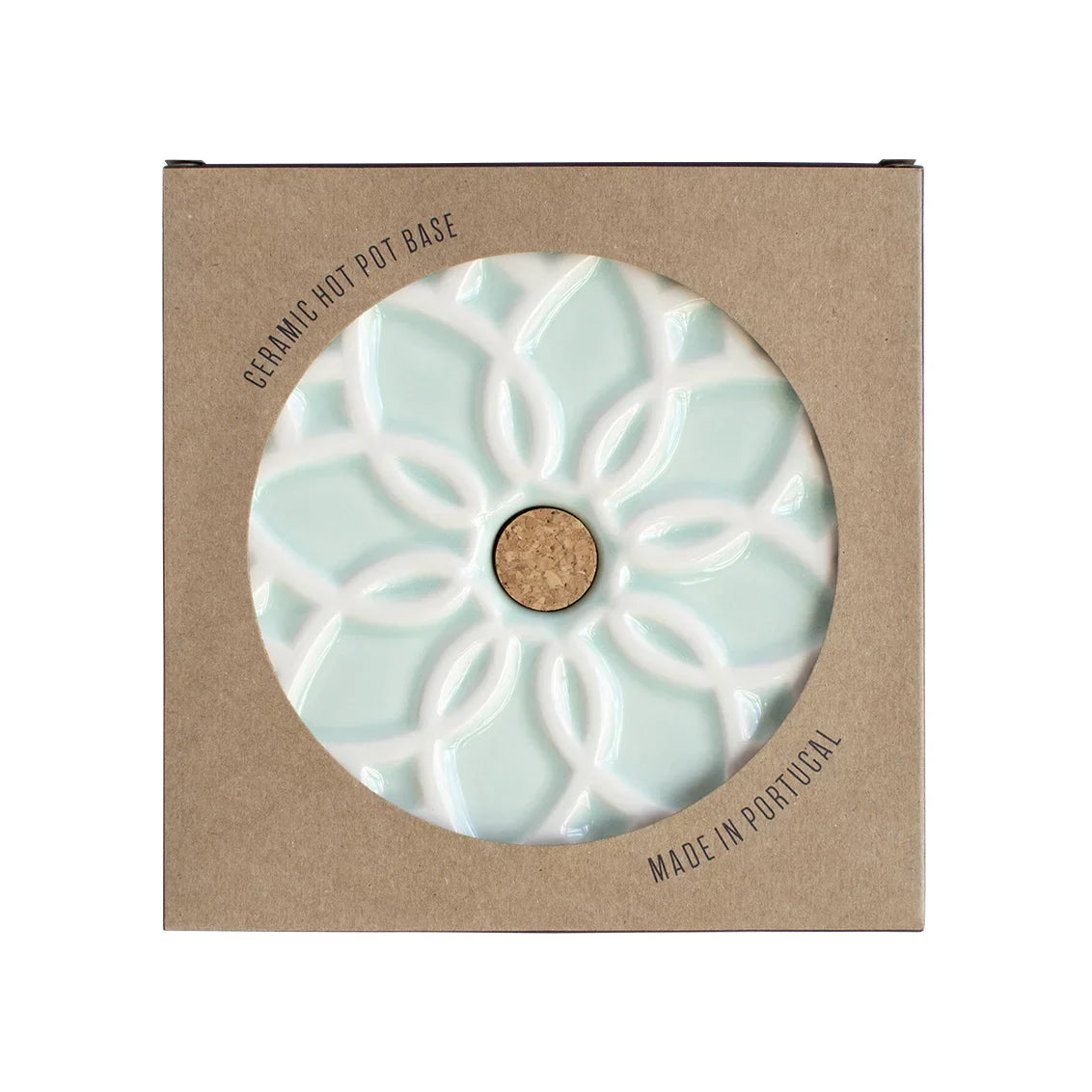 Ceramic Hot Pot Stand Elvira | Portuguese Tile Design | Mint