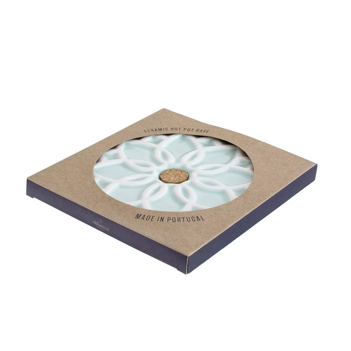 Ceramic Hot Pot Stand Elvira | Portuguese Tile Design | Mint