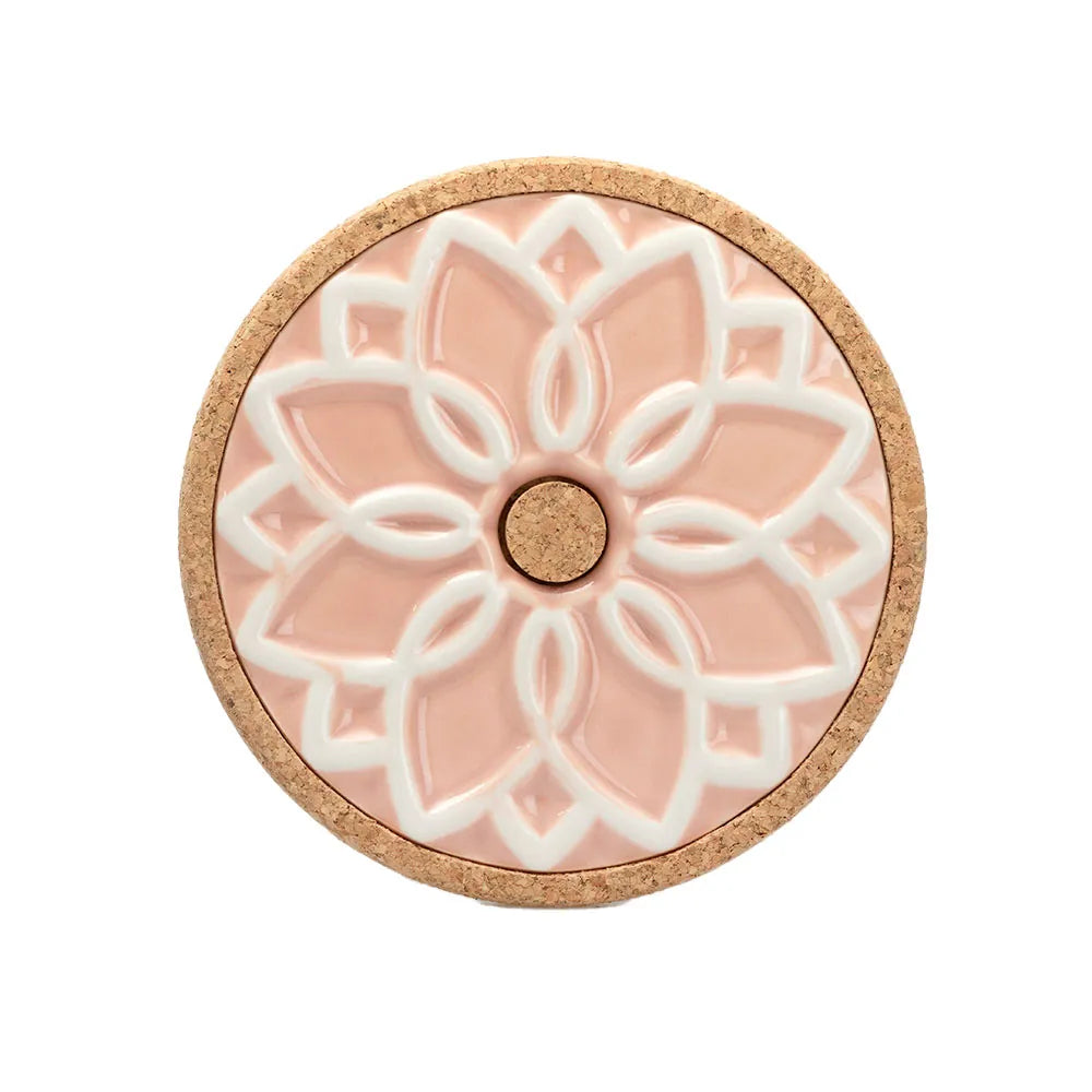 Portuguese Ceramic Trivet Elvira | Pink | Azulejo Design