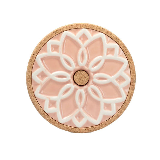 Portuguese Ceramic Trivet Elvira | Pink | Azulejo Design
