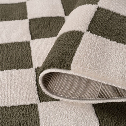 Loft Checkerboard Green Rug