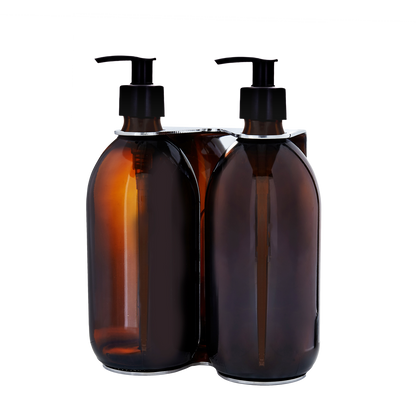 Chrome Double Wall Mounted Soap Dispenser