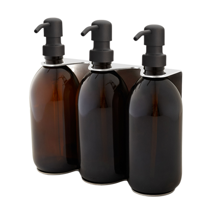 Chrome Triple Wall Mounted Soap Dispenser
