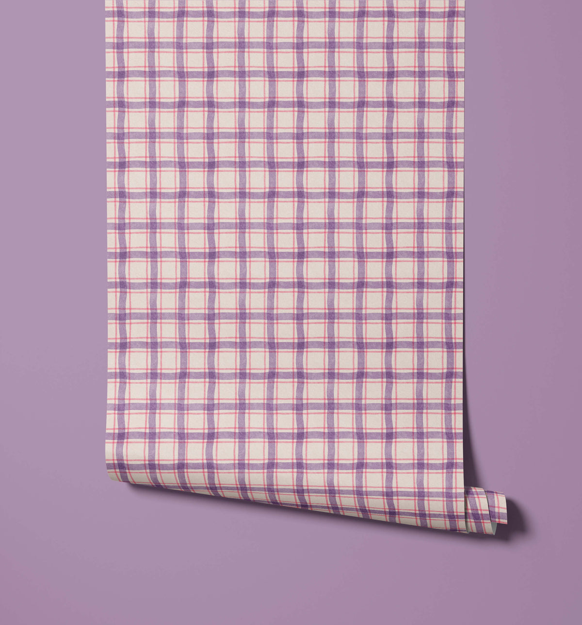 Bobbi Beck Clyde Hand-Drawn Check Wallpaper