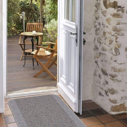 Washable Bordered Silver Grey Rug | 110G