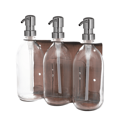 Copper Triple Wall Mounted Soap Dispenser