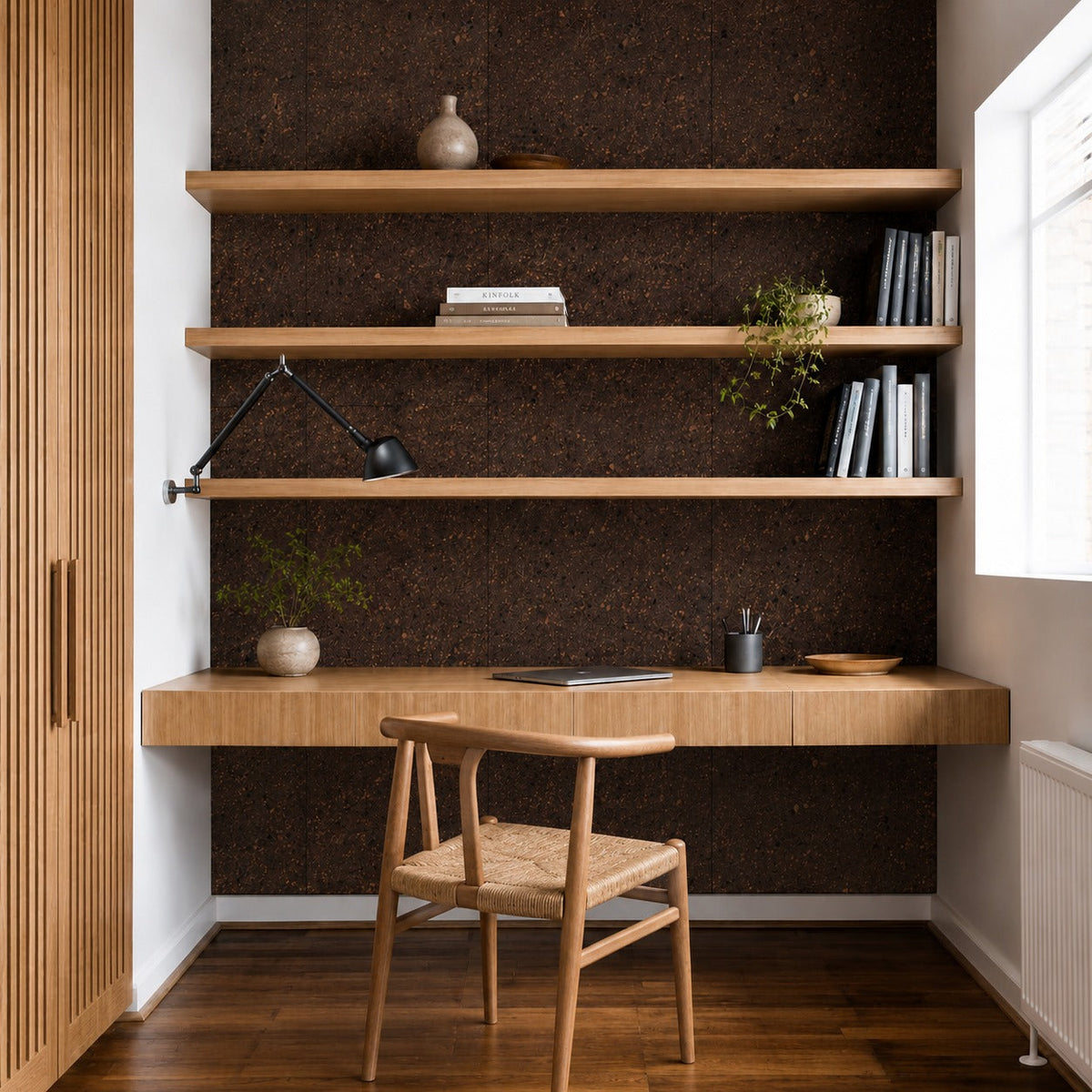 Cork Notice Board Wall Tiles - Dark (Sample)