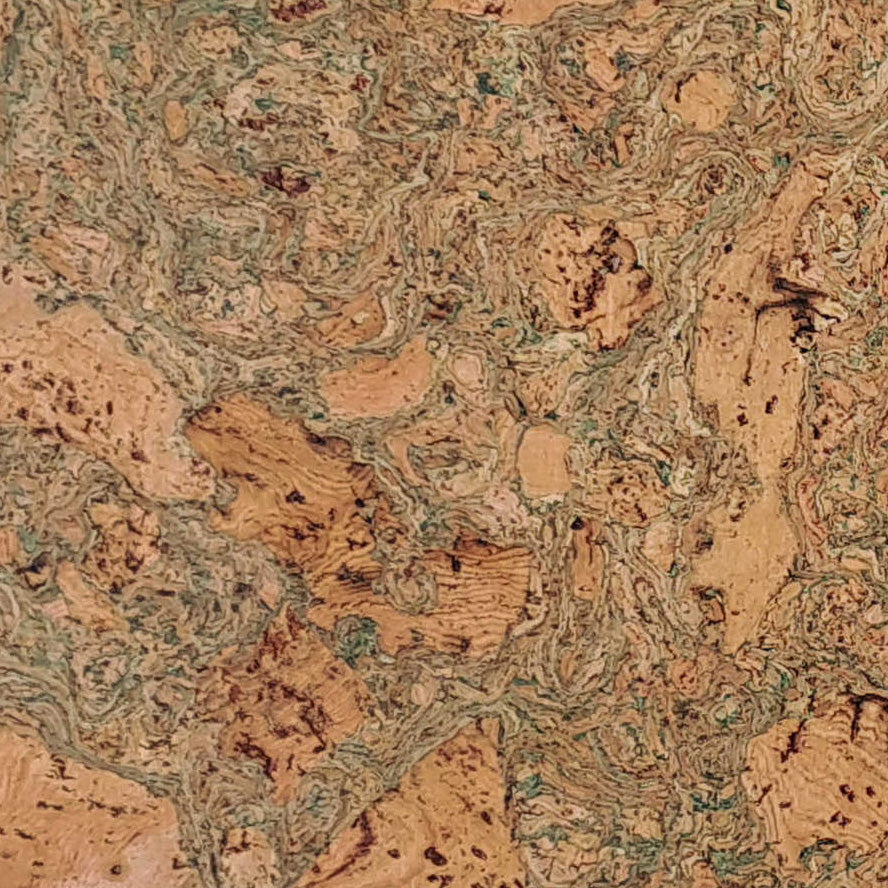 Cork Notice Board Wall Tiles - Twist Green, 600 x 300 x 8mm