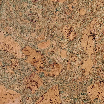 Cork Notice Board Wall Tiles - Twist Green, 600 x 300 x 8mm