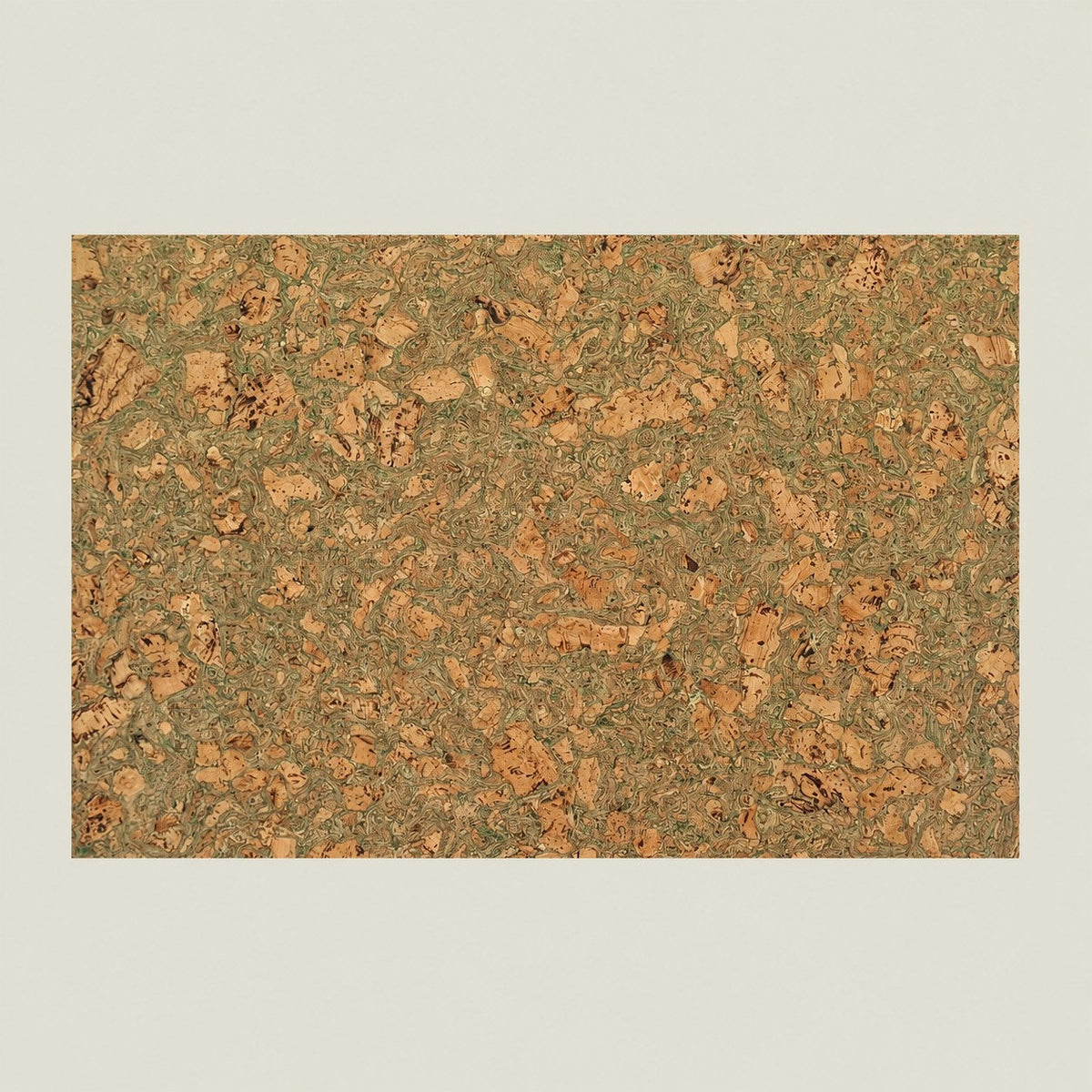 Cork Notice Board Wall Tiles - Twist Green, 900 x 600 x 8mm